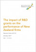 The impact of RD grants on the performance of NZ firms