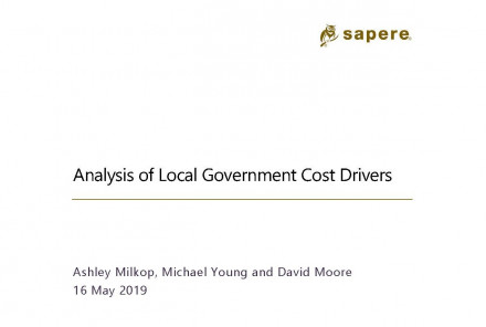 Sapere Analysis of Local Government Cost Drivers publication cover