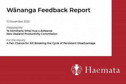 Haemata Wananga Feedback Report A Fair Chance for All November 2022