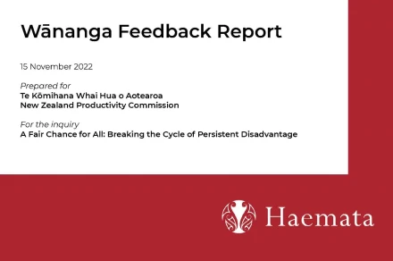 Haemata Wananga Feedback Report A Fair Chance for All 1 Page 01